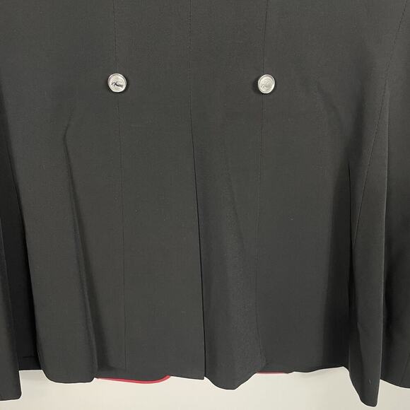 Grand Prix Equestrian Hunt Coat Women Sz 18R (Fits like 10) Black Red Trim Snake - Picture 12 of 16